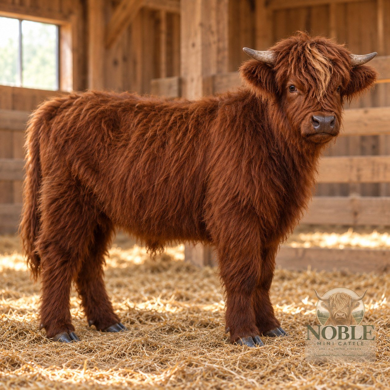 Side view of Rusty, Miniature Highland